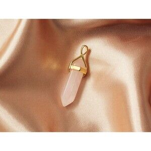 Pink Quartz Point Necklace| 925 Sterling Silver Chain | Crystal Jewelry